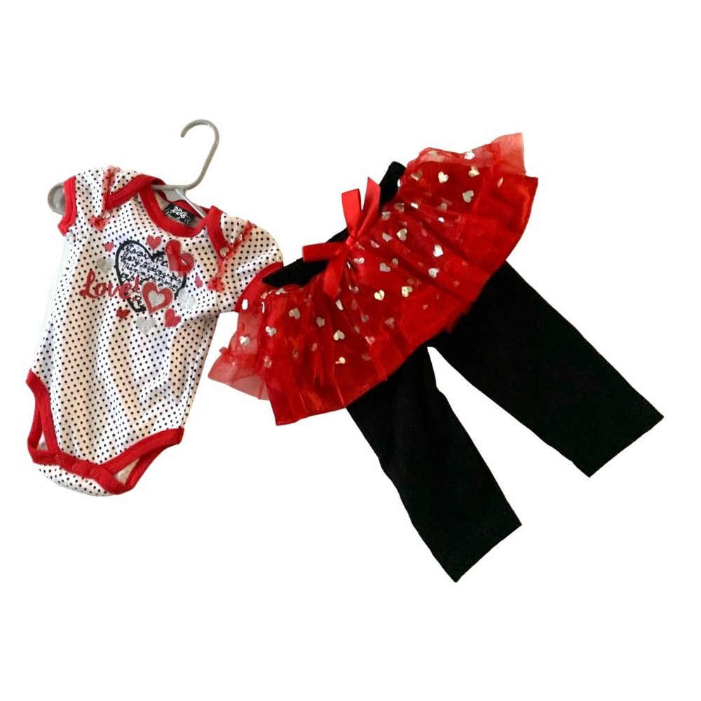 New DDG Darlings Girls Infant Baby 0 3 months 2 piece set outfit Bodysuit pants